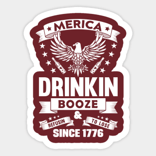 Merica Drinkin Sticker